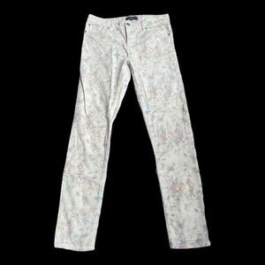 Sanctuary Floral Print White Skinny Jeans Size 28